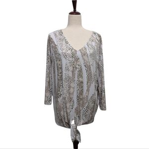 Easywear By Chico's Polka dot Animal Snake Print Top Blouse Size 3(16)